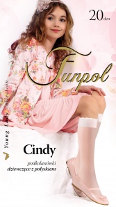 Pokolanówki gładkie z lycry CINDY 20 DEN- 2 PAK