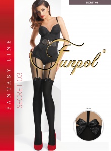 RAJSTOPY Z  KOKARDĄ LUREX SECRET 03